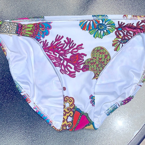 TRINA TURK Vibrant multicolor gold details bikini set -SZ 10 - Picture 5 of 11